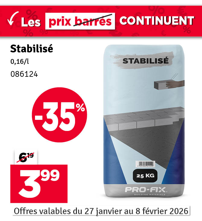 Stabilisé 25 kg PRO-FIX